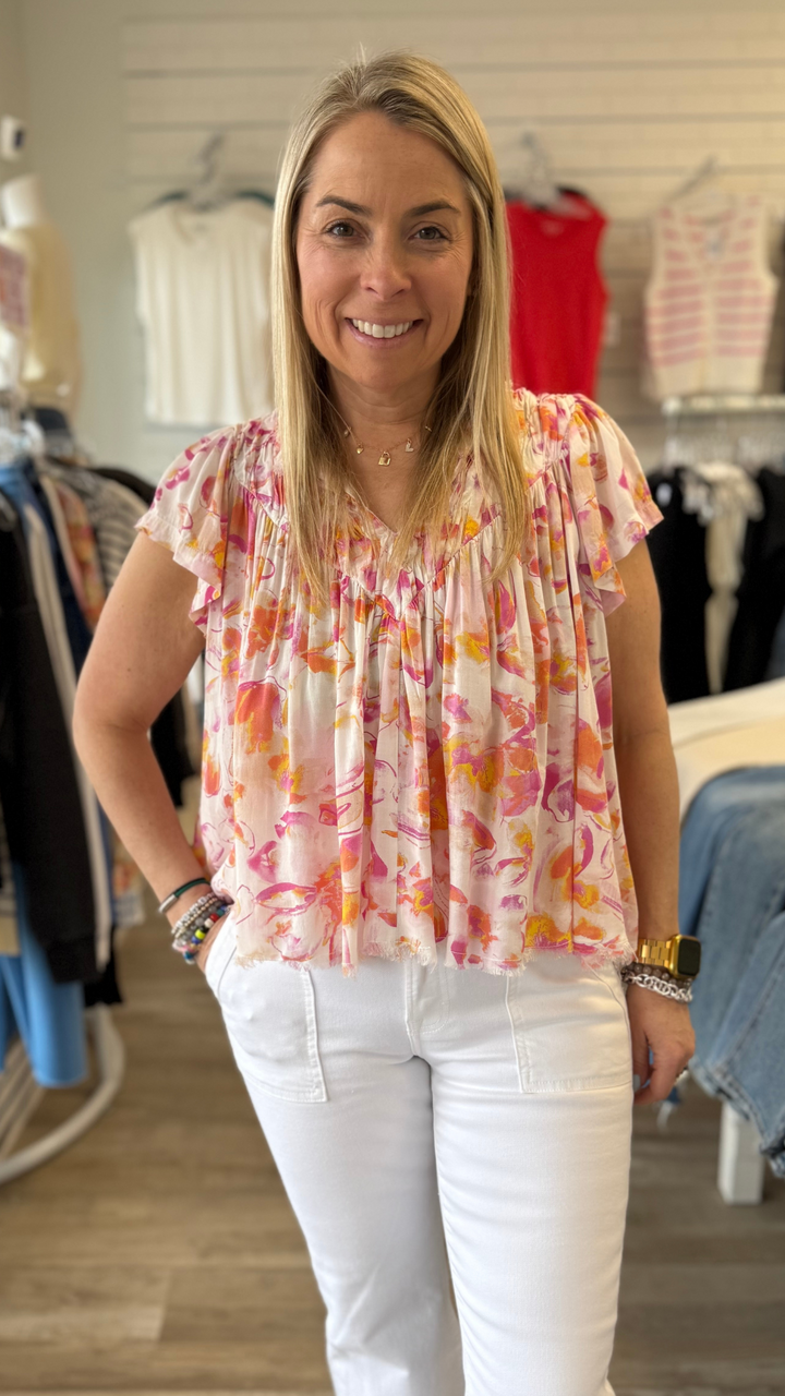 Pink Allure Print Blouse