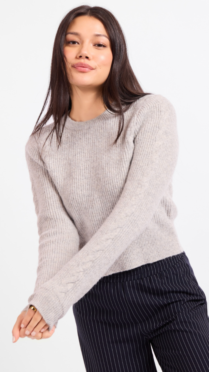 Cable Knit Long Sleeve Sweater