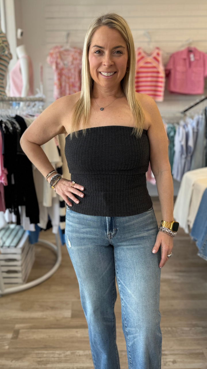 Black Rib Tube Top
