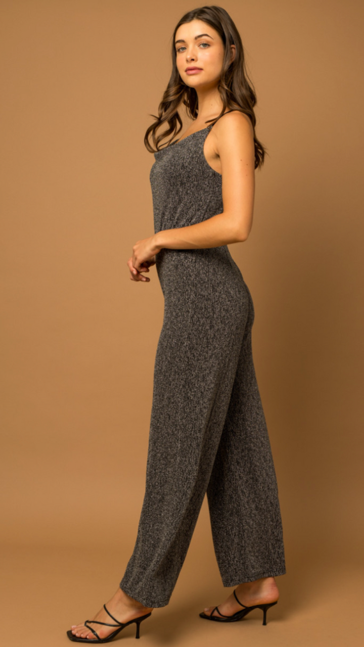 Lurex Cowl Neck Jumpsuit