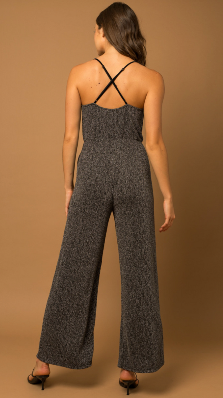 Lurex Cowl Neck Jumpsuit