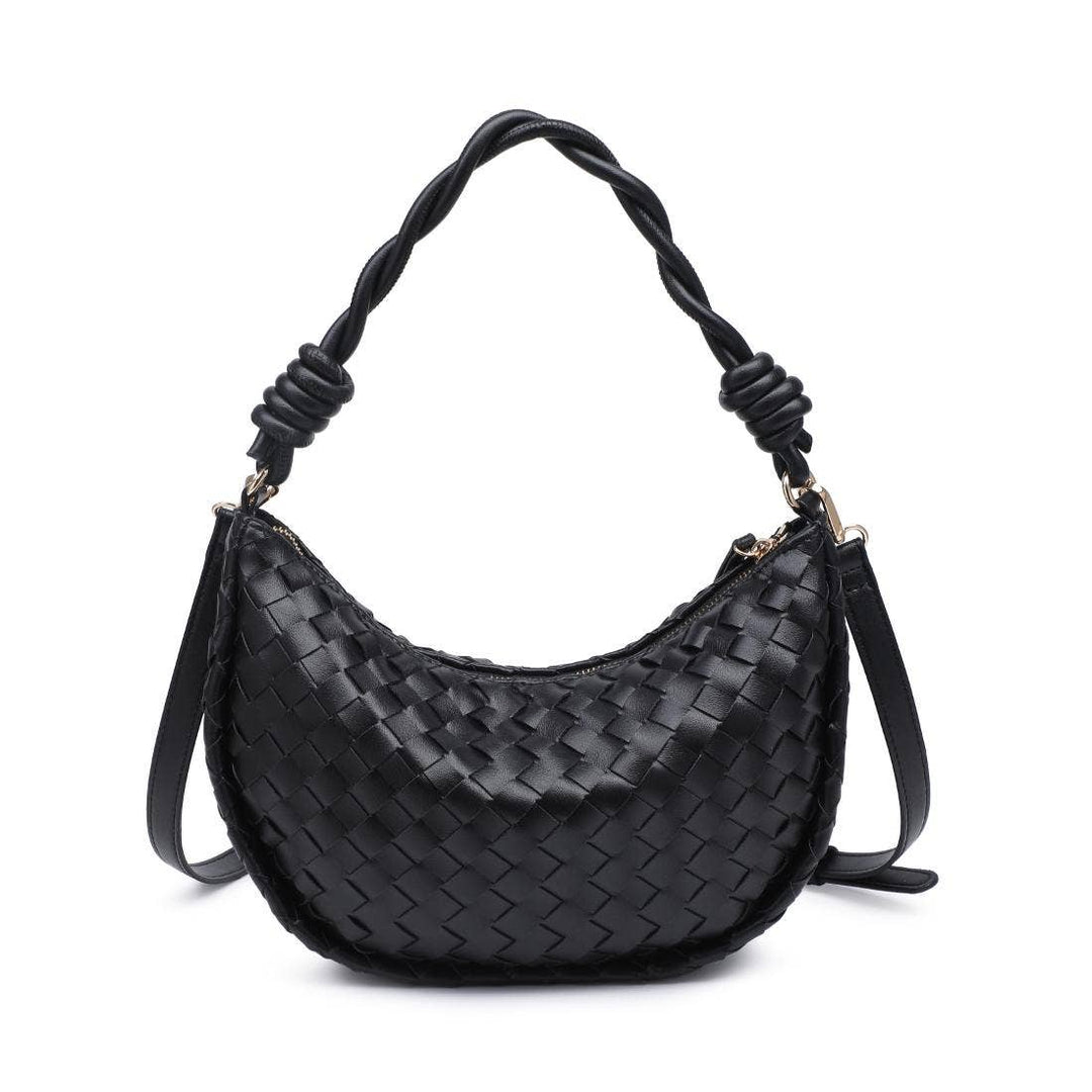 Black Violet Hobo Bag