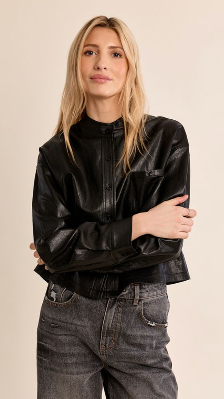 Black Faux Leather Jacket