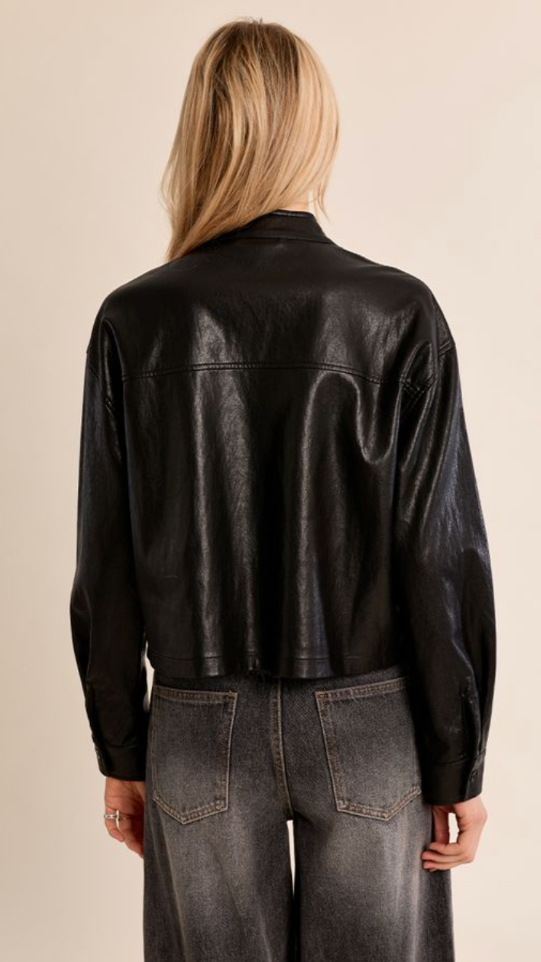 Black Faux Leather Jacket