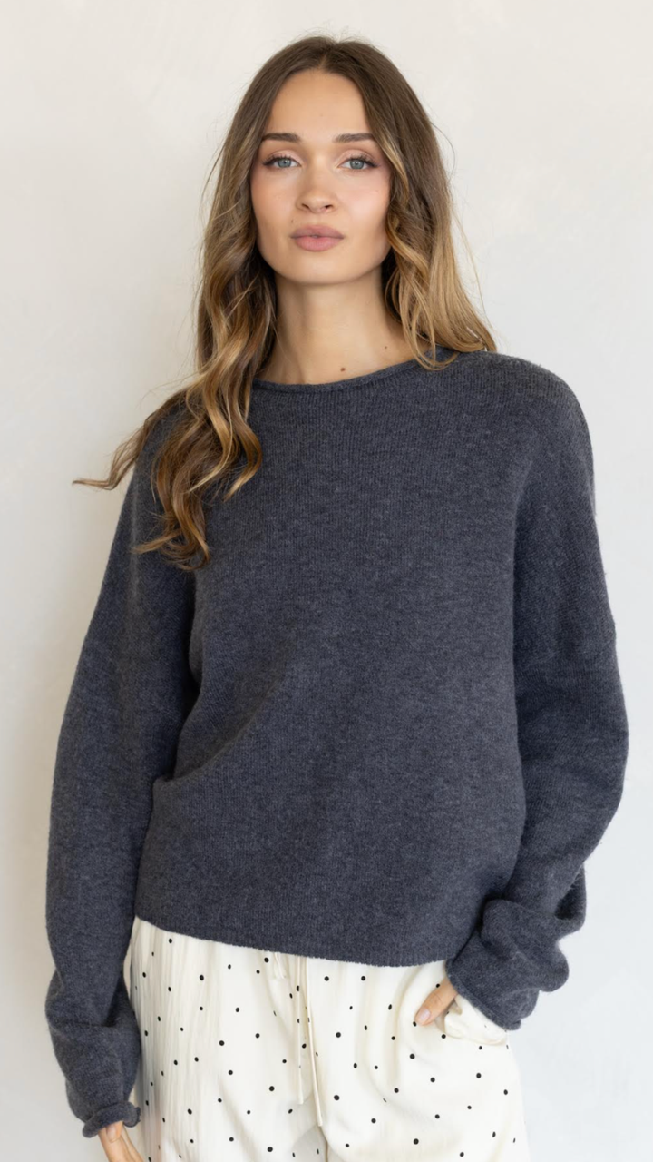 Charcoal Oversized Piper Pullover
