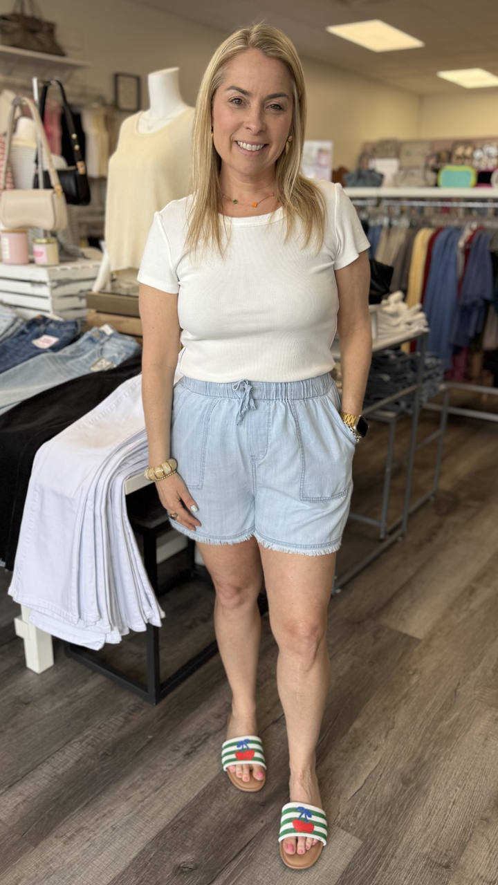 Pull On Tencel Shorts