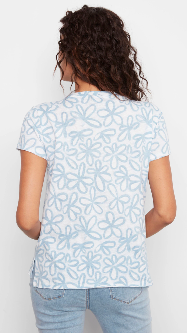 Printed Floral Organic Cotton Jersey Tee