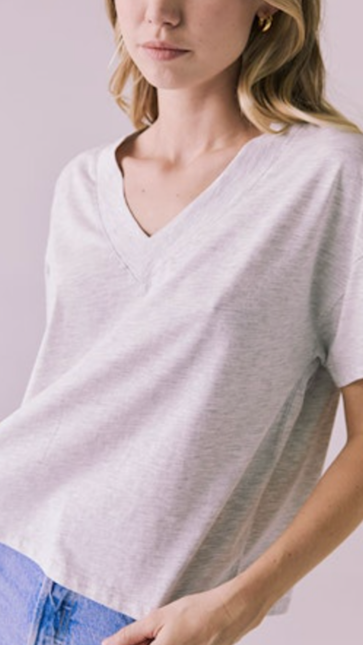Heather Gray Mazzy Tee