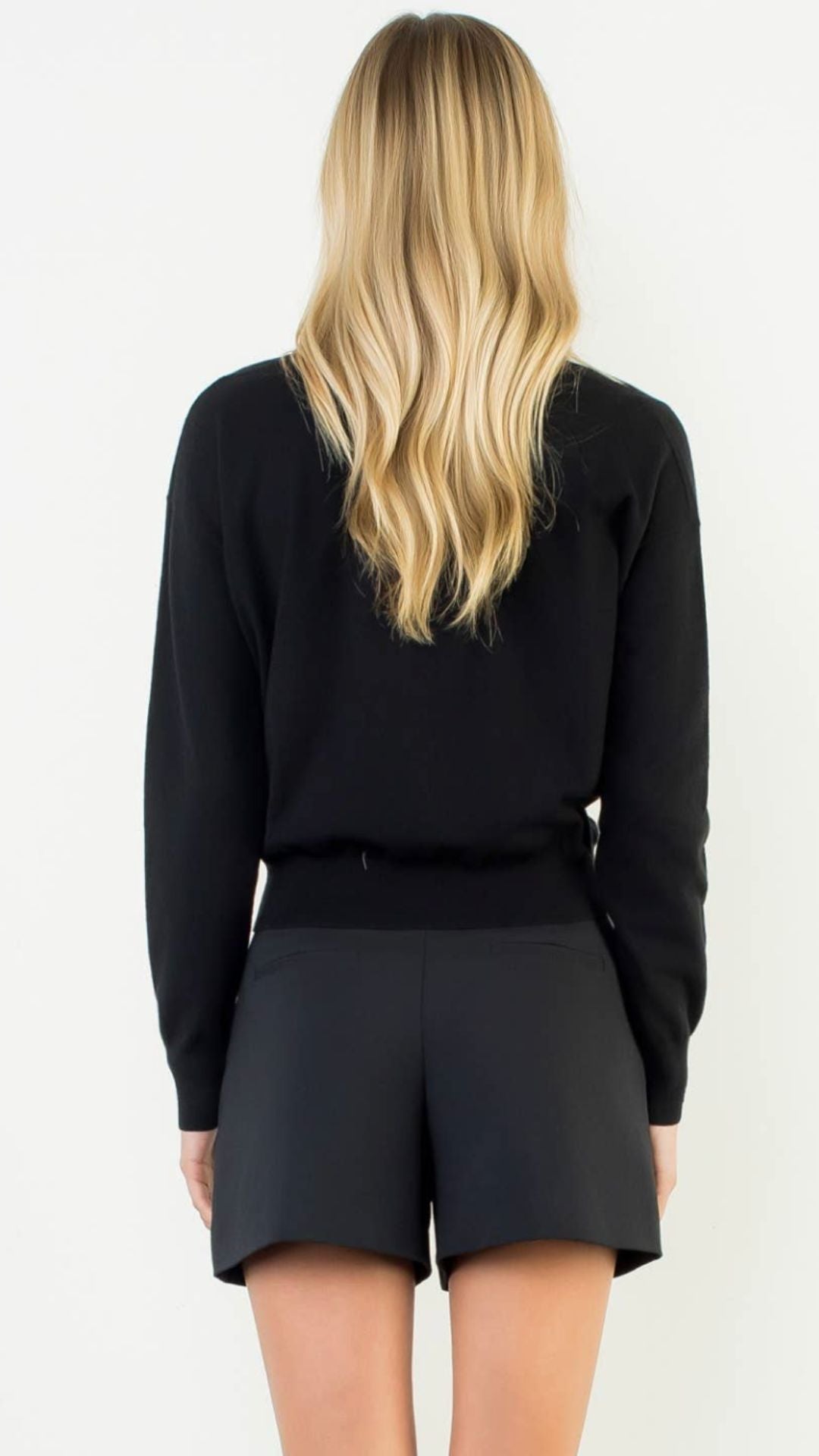 Cowl Neck Mixed Media Top