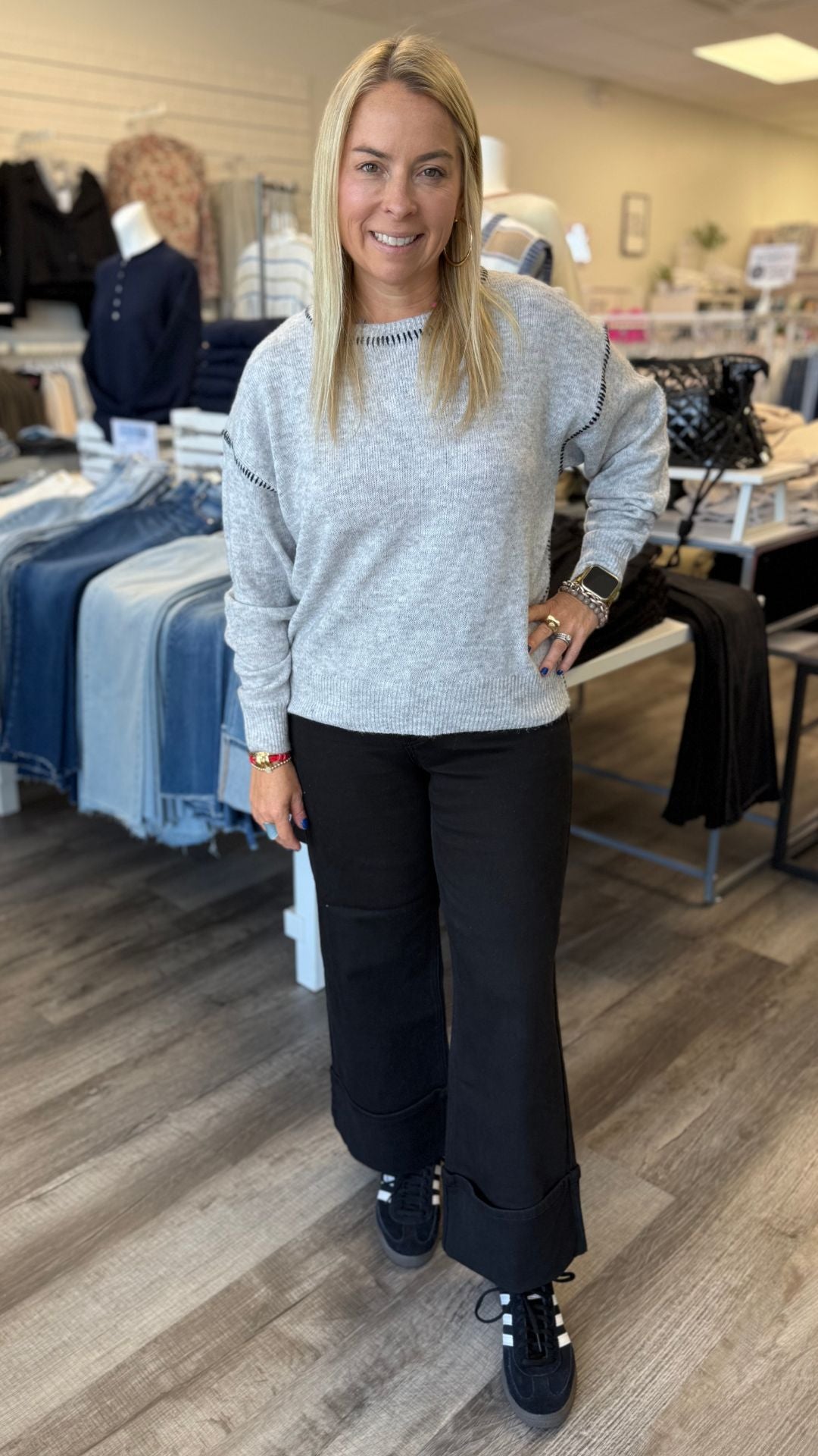 Double Play Sweater Top