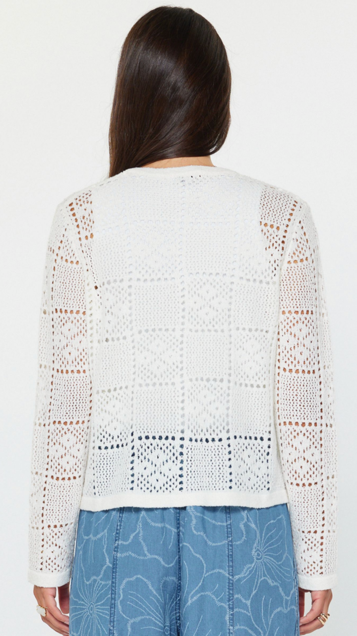 Crochet Knit Open Sweater Cardigan
