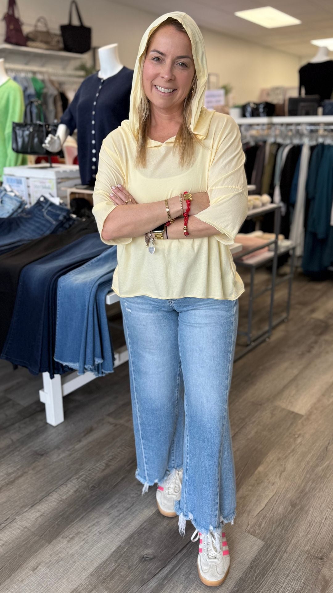 Lunaria Coen Jersey Short Sleeve Hooded Tee