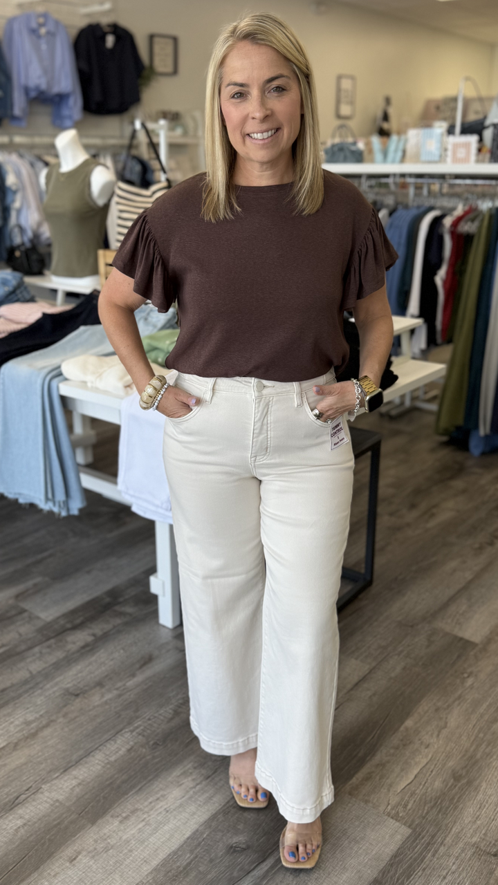Delphine Ruffle Sleeve Top