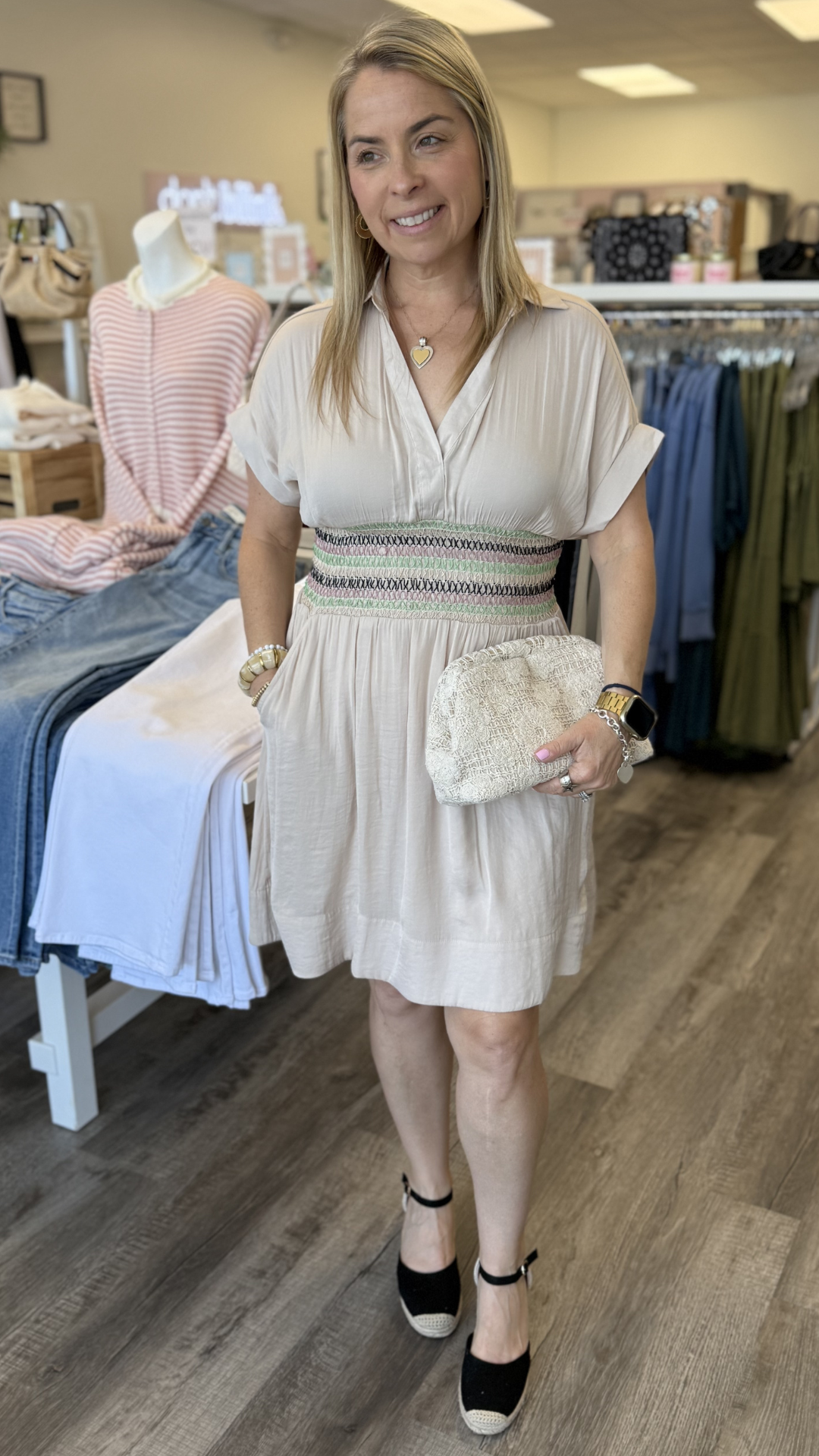 Oyster Multi Color Waist Dress
