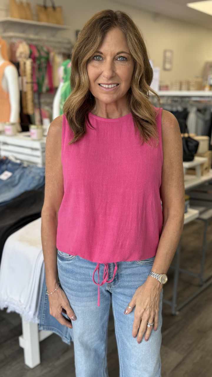 Fuchsia Sleeveless Top