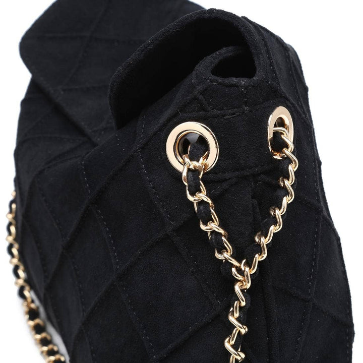 Black Crew Hobo Crossbody Bag