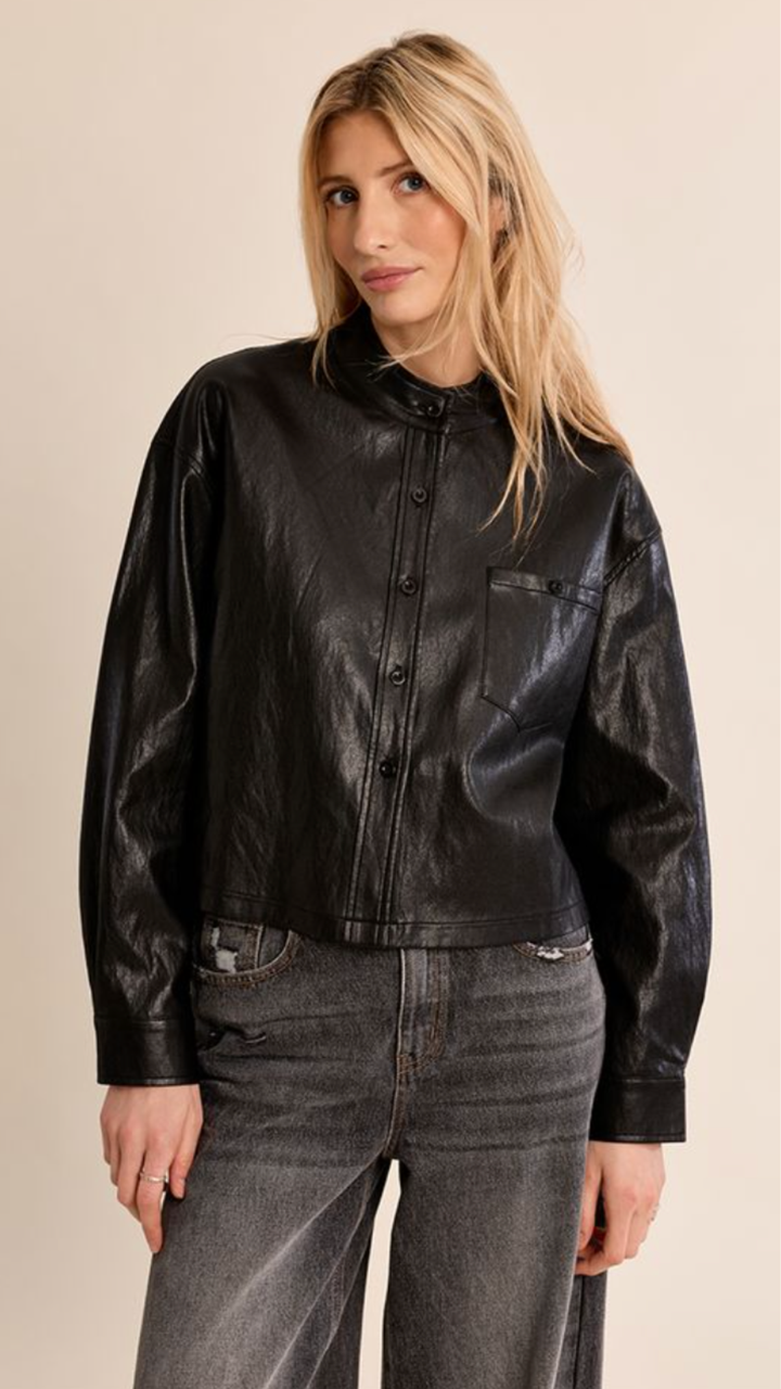 Black Faux Leather Jacket