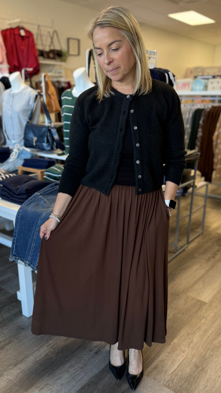 Black Soft Knit Cardigan