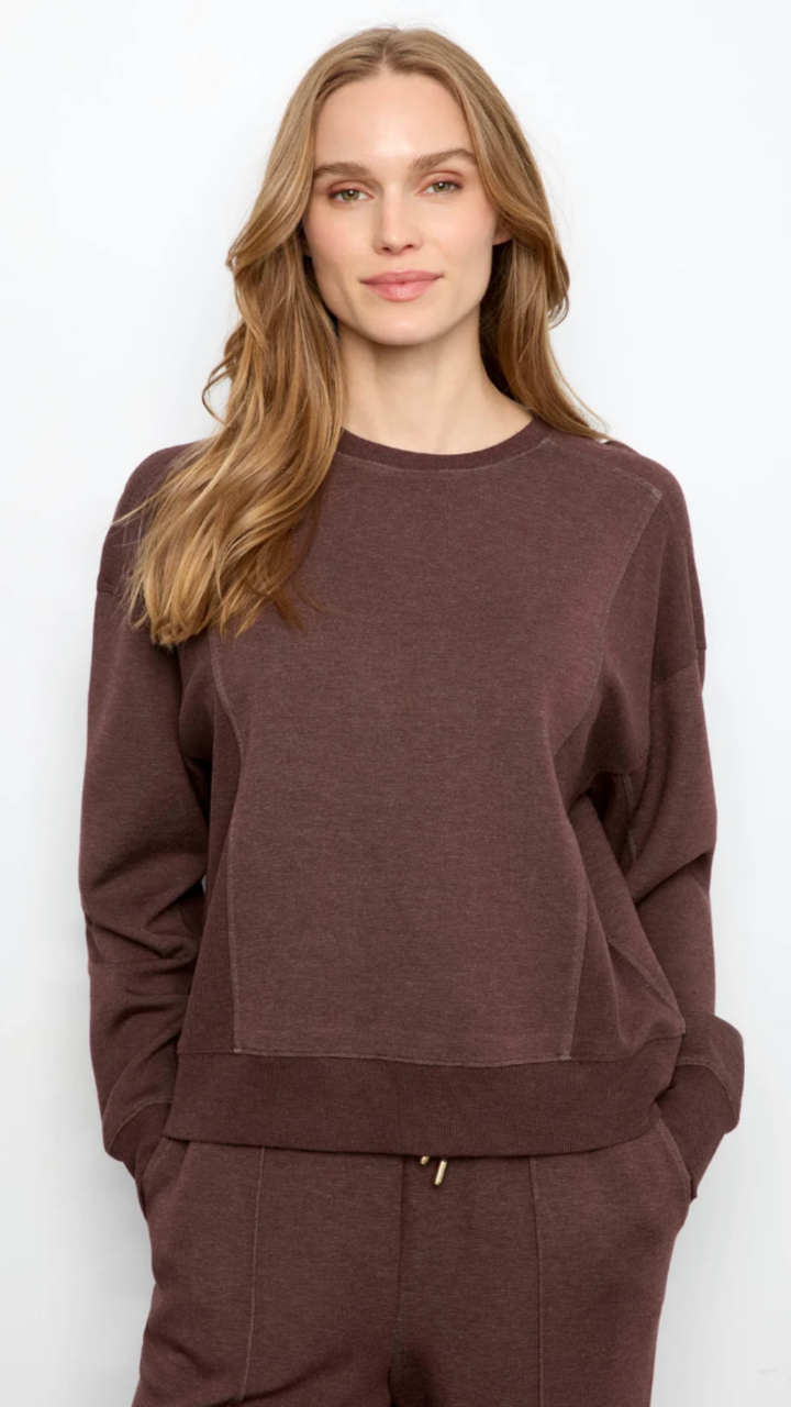 Espresso Soft Scuba Crew Neck Sweatshirt