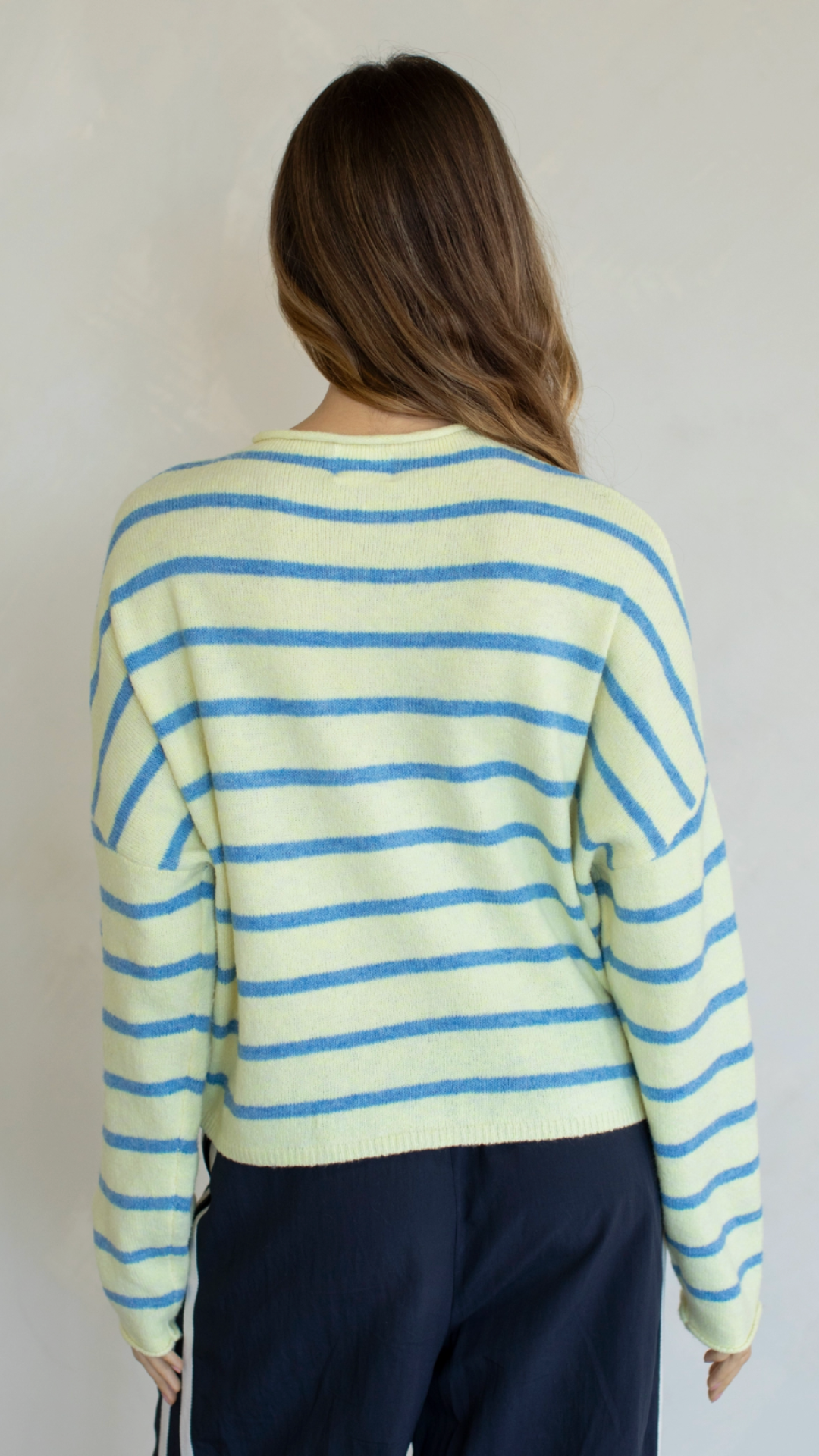 Light Yellow Cabana Striped Piper Cardigan