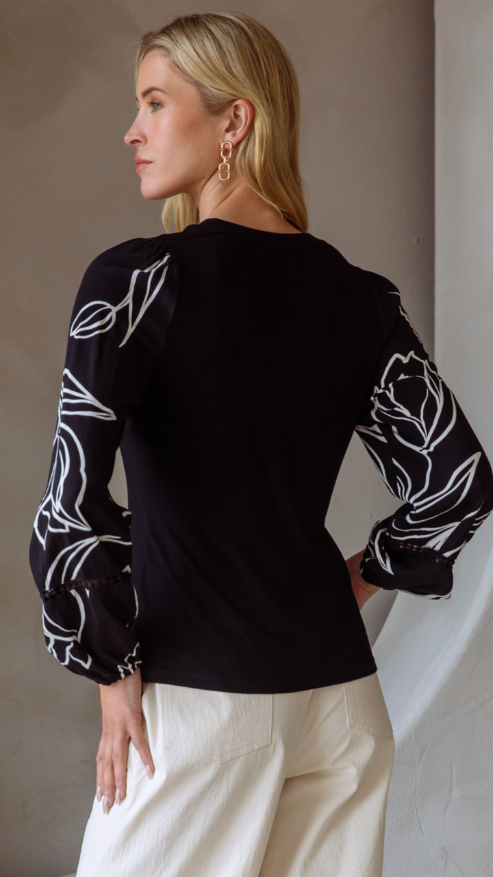 Floral Printed Long Sleeve Top