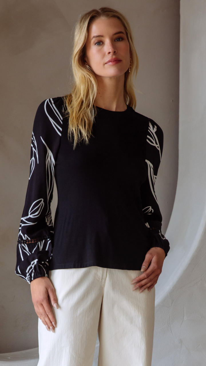 Floral Printed Long Sleeve Top