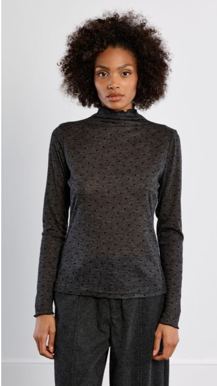 Dark Grey With Little Hearts Undersweater