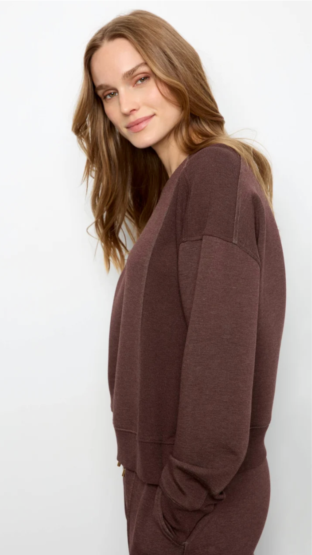 Espresso Soft Scuba Crew Neck Sweatshirt