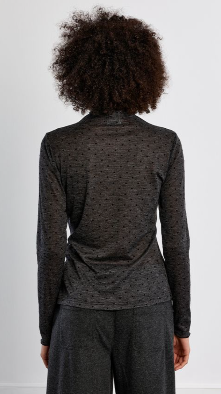 Dark Grey With Little Hearts Undersweater
