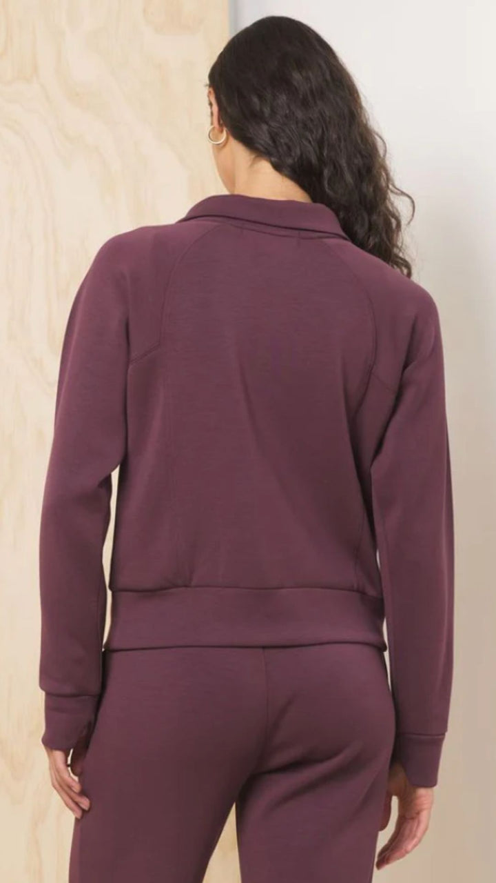 Merlot Truffle Cloud Fleece Quarter Zip