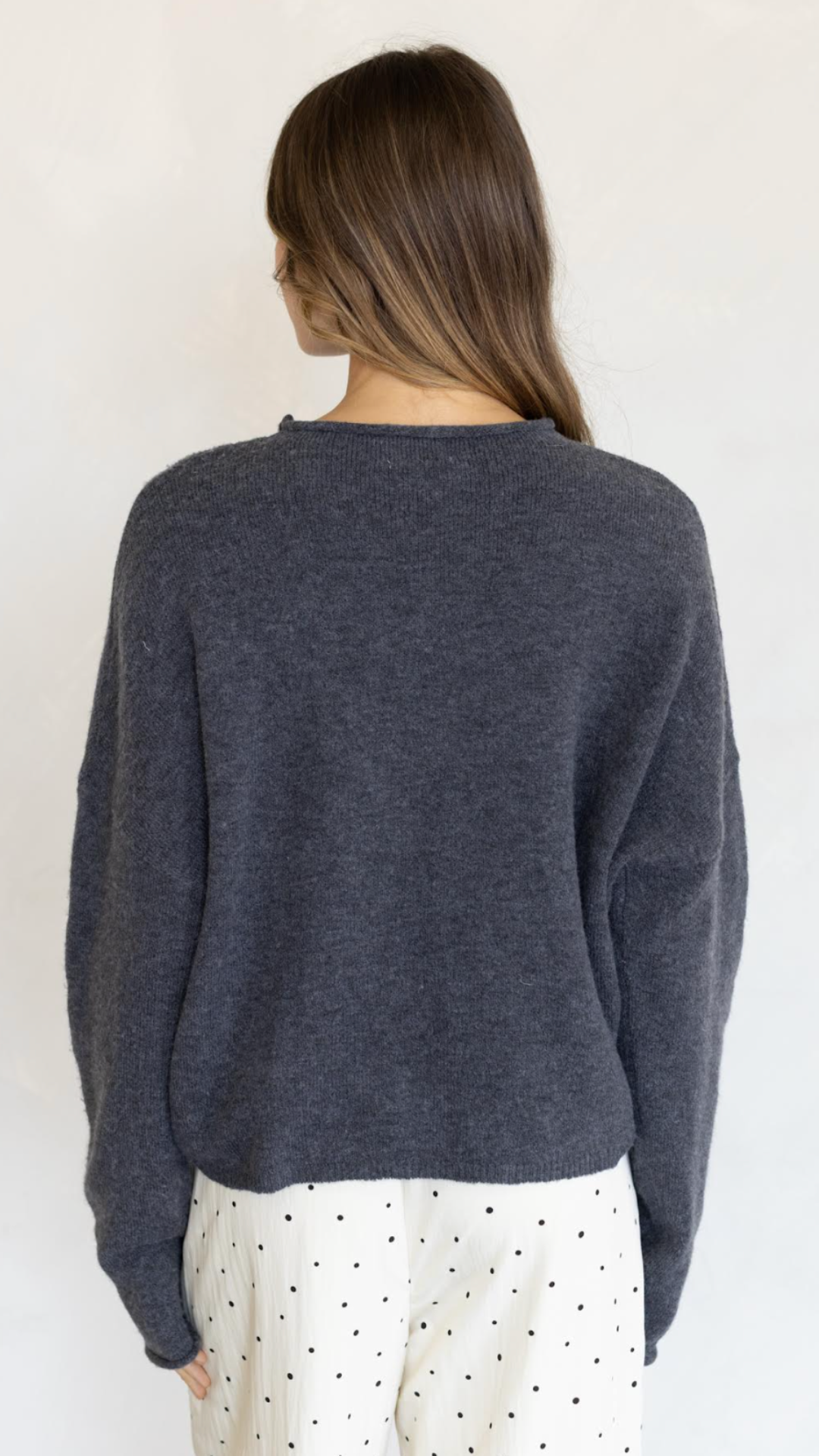 Charcoal Oversized Piper Pullover