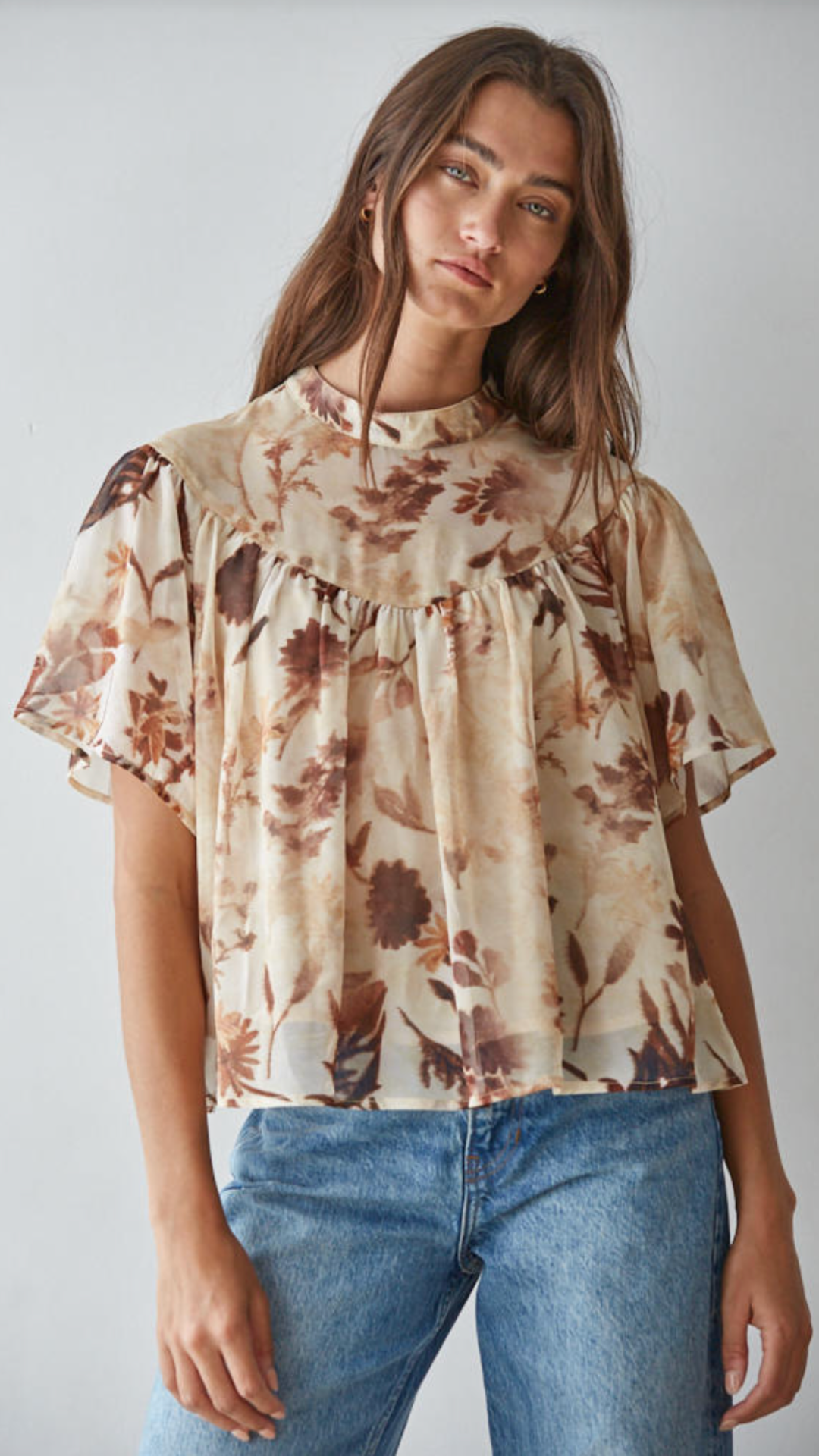 Chiffon Floral Print Blouse