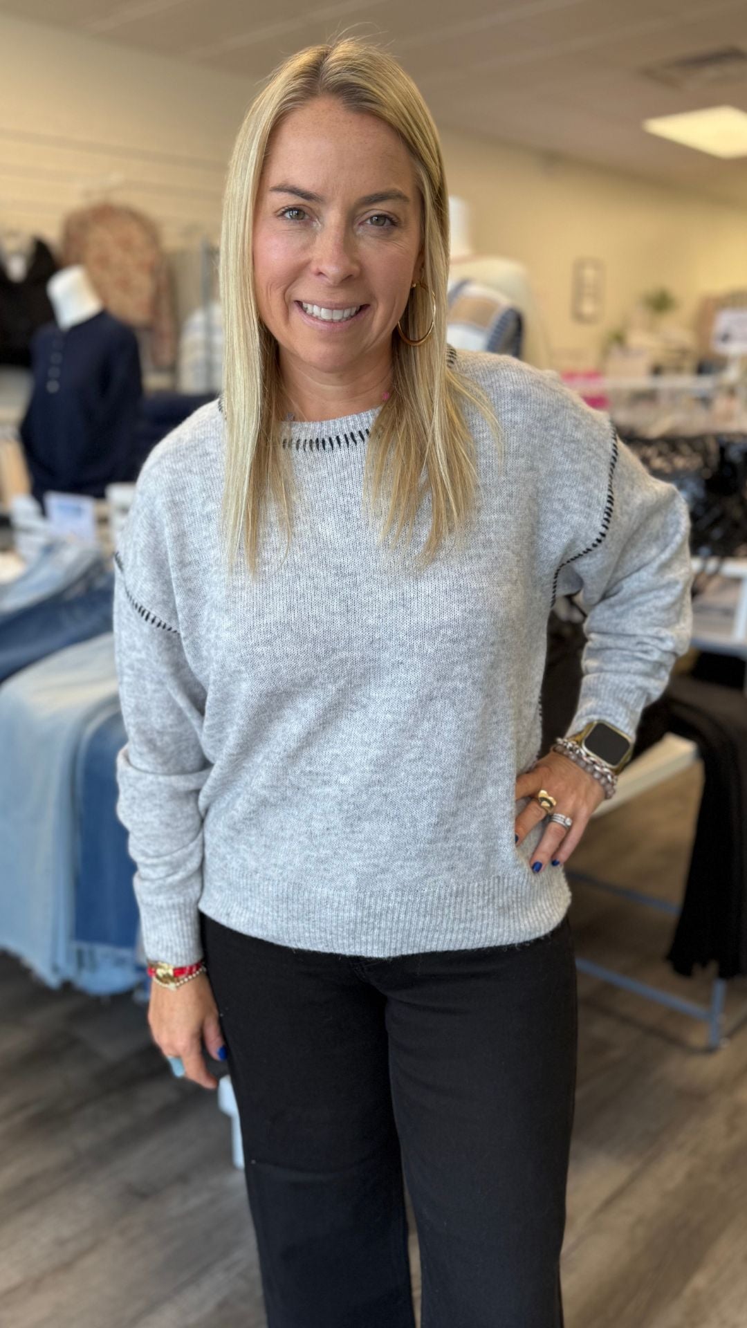 Double Play Sweater Top