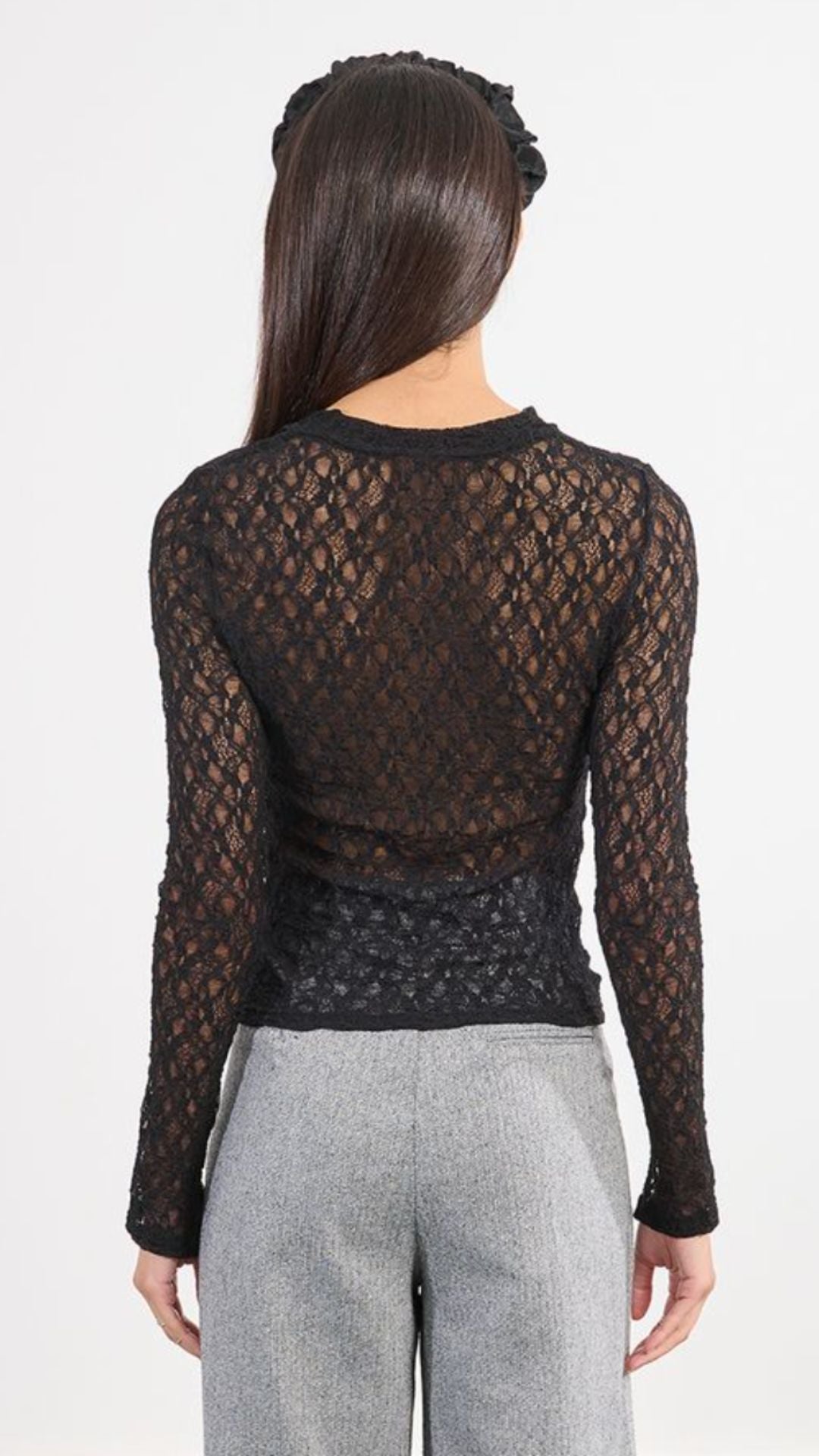 Black Lace Undersweater Top