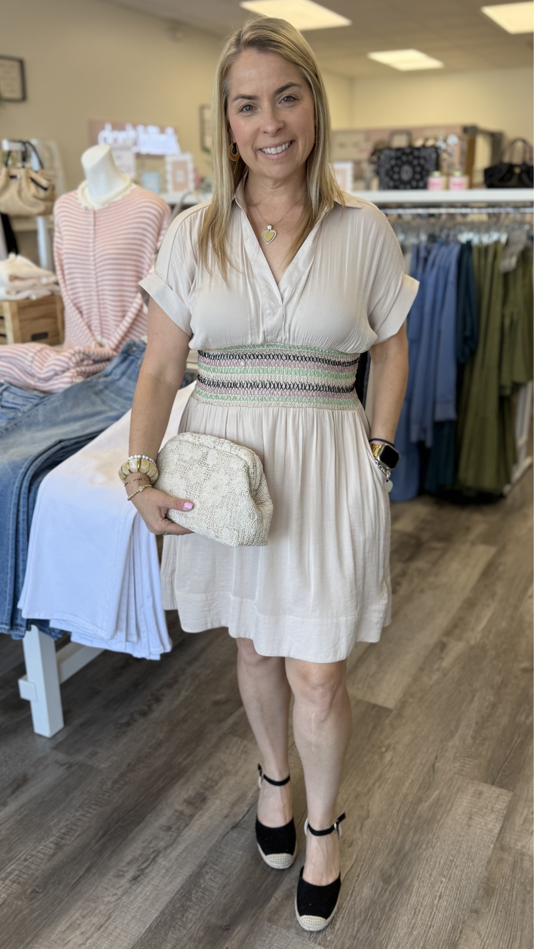 Oyster Multi Color Waist Dress