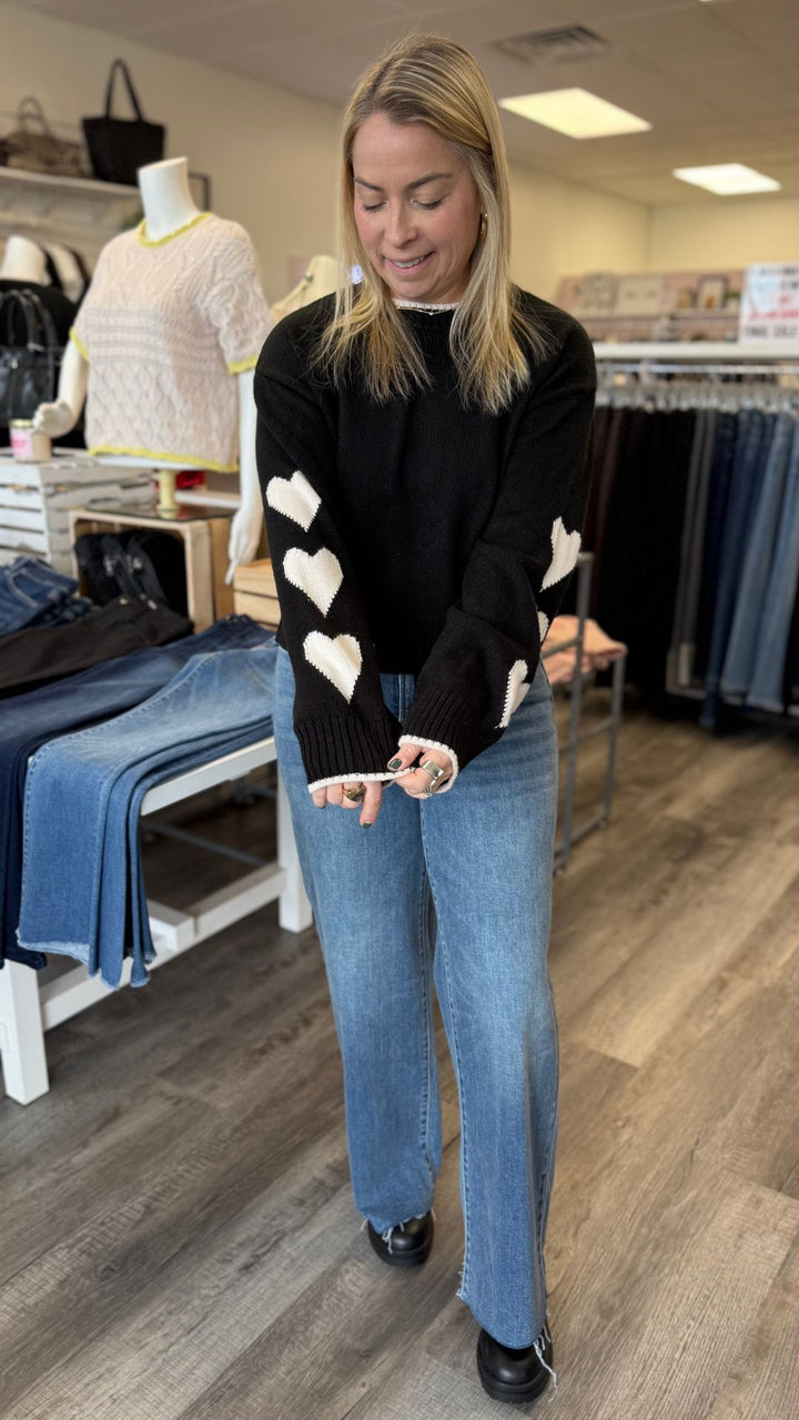 Black Hearts Sweater