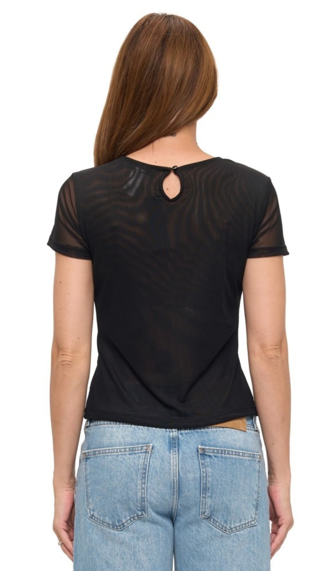 Black Mesh Tee