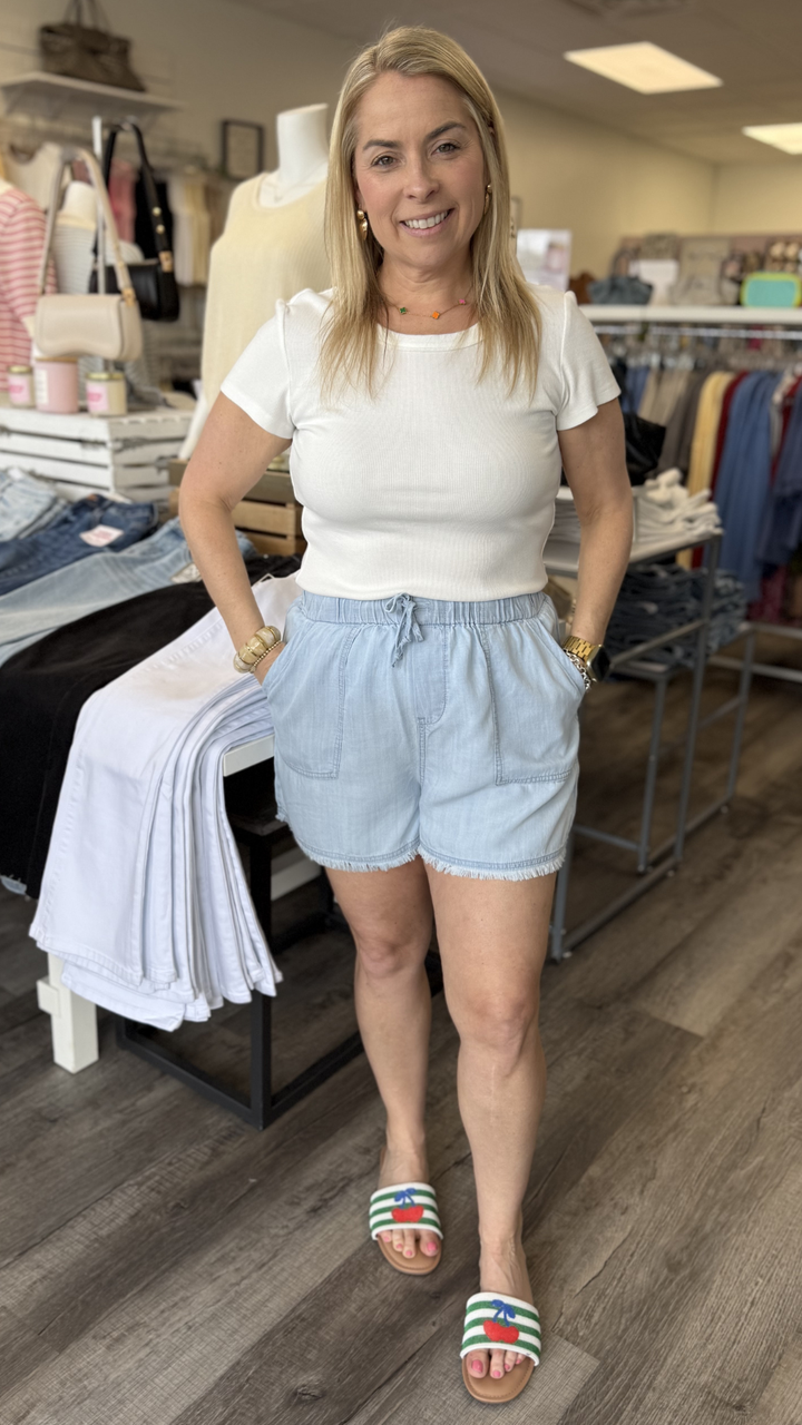 Pull On Tencel Shorts