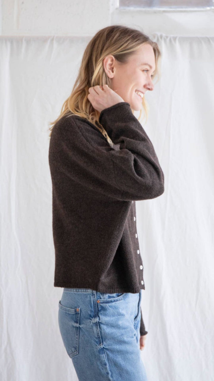 Chocolate Piper Sweater Cardigan