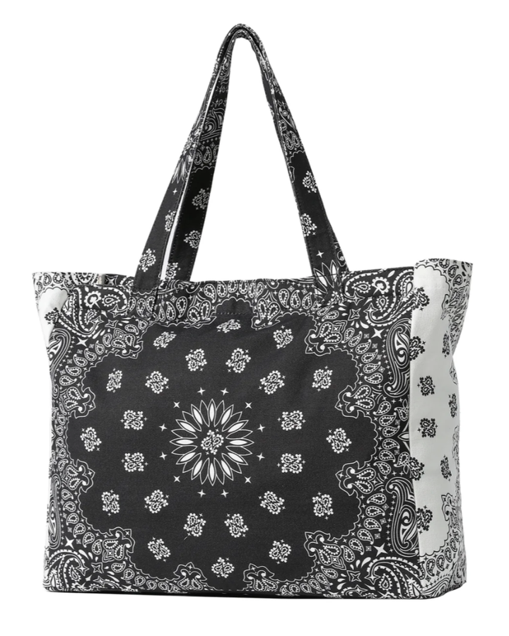 Bailey Black/White Bandana Tote
