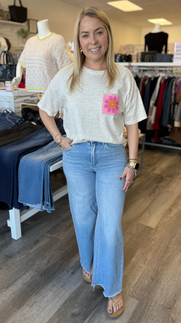 Crochet Chest Pocket Tee