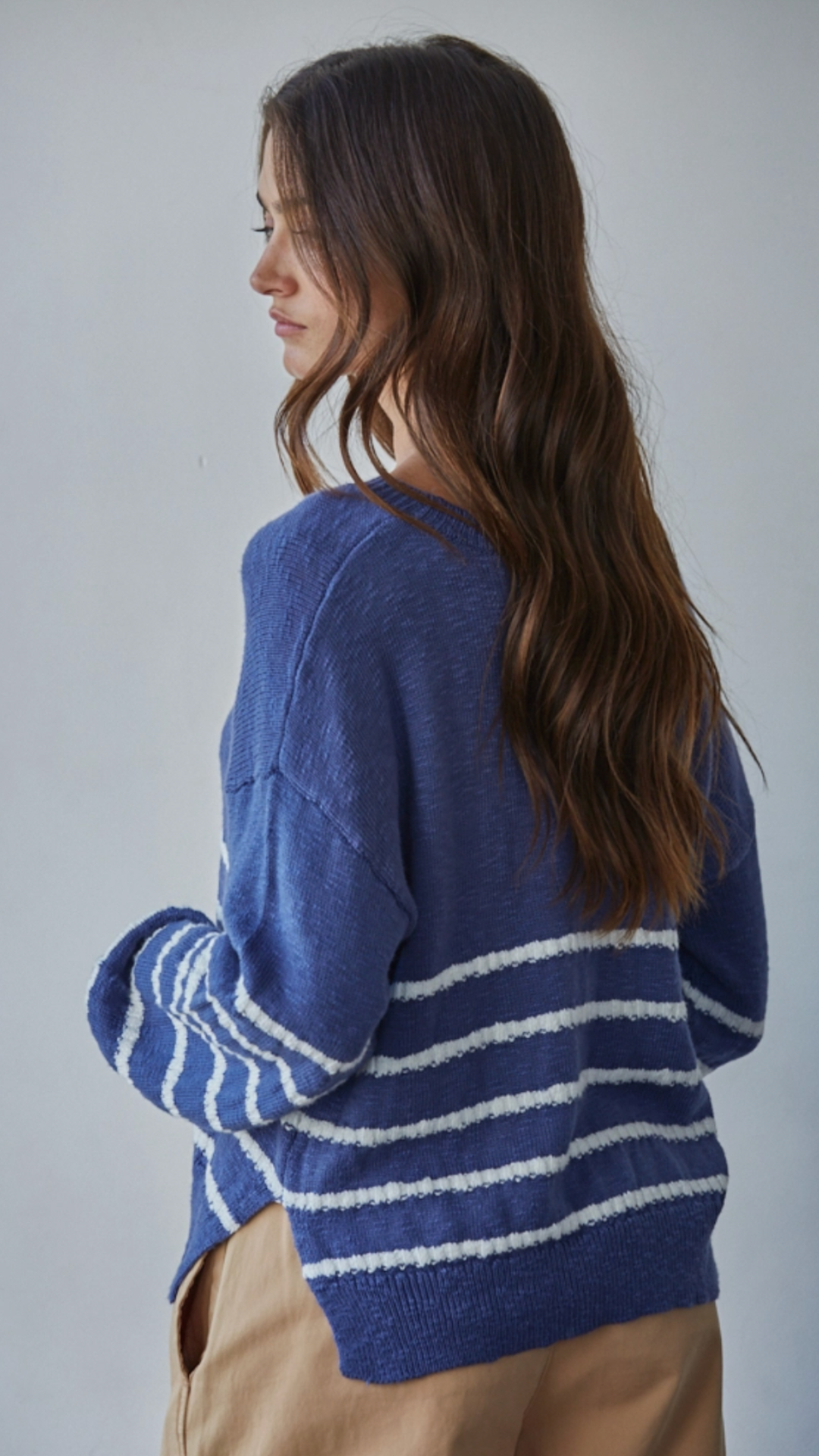 Navy Striped Saylor Knit Sweater
