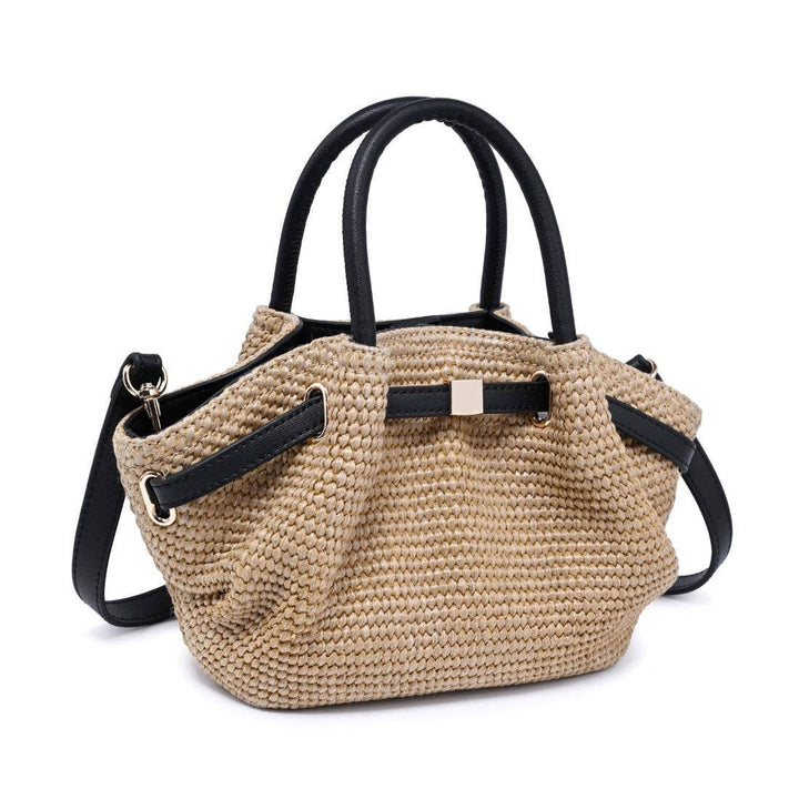 Natural Black Selena Straw Crossbody