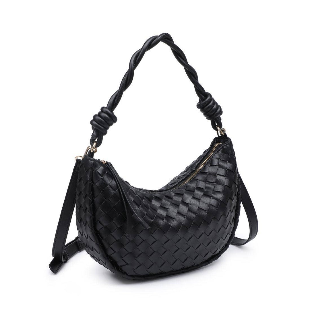Black Violet Hobo Bag