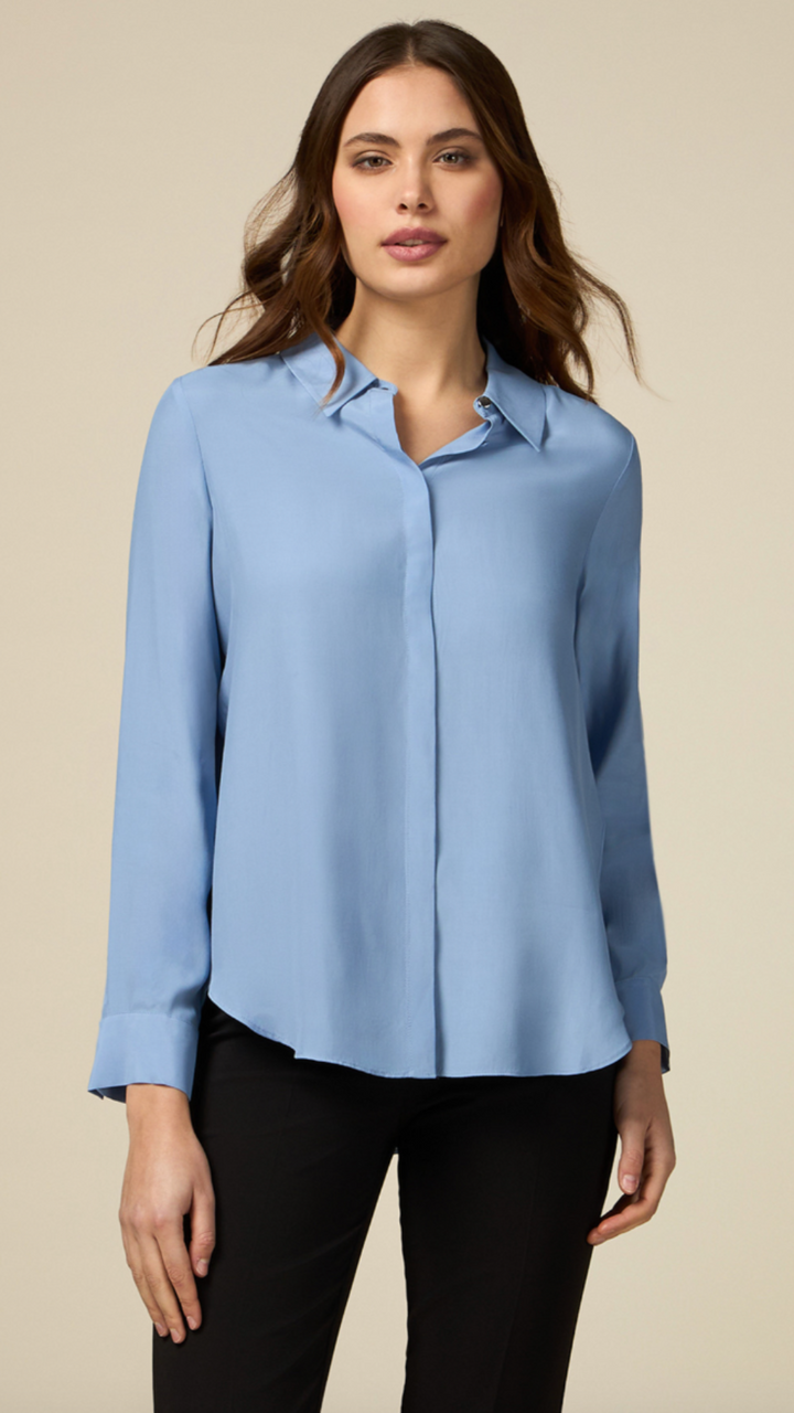 Light Blue Button Down Blouse