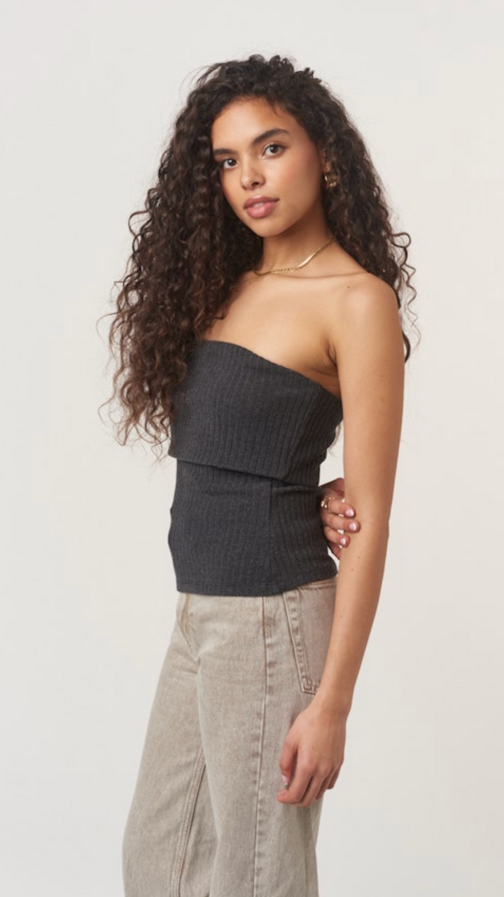 Black Rib Tube Top