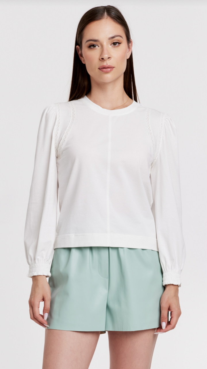 Lace Detail Long Sleeve Top