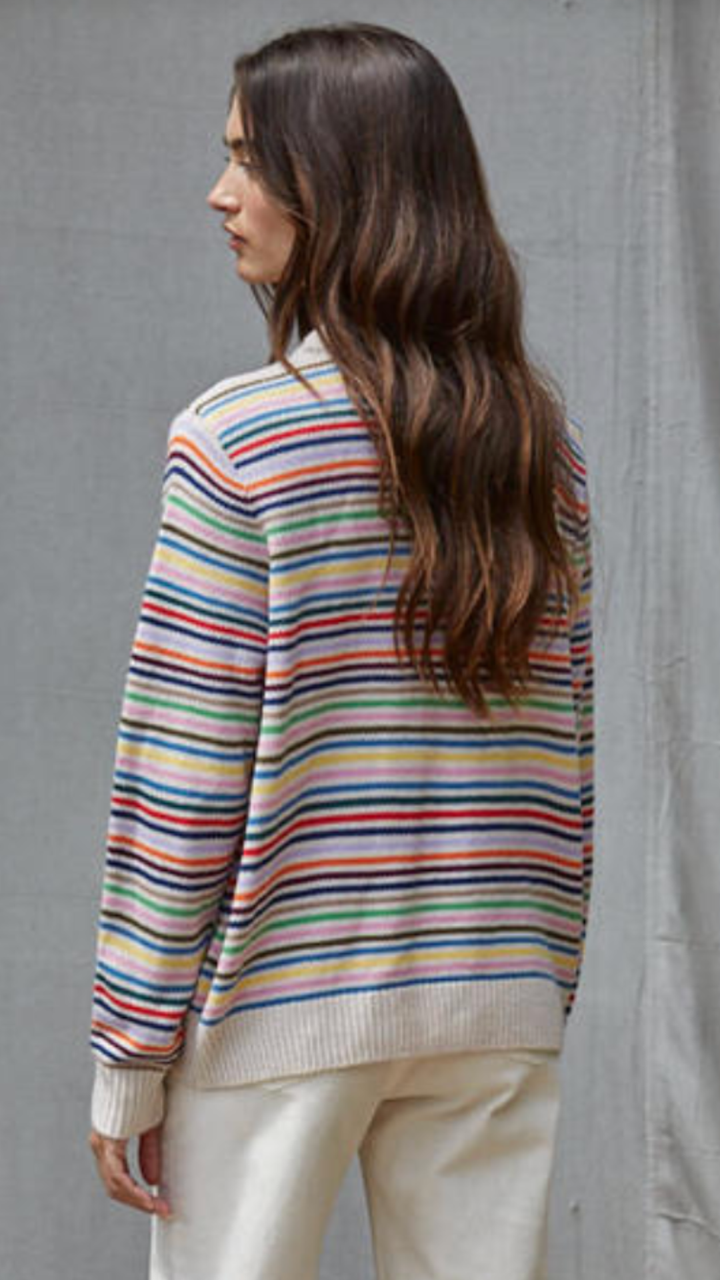 Multi Color Striped Pullover Sweater