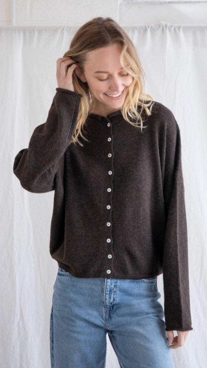 Chocolate Piper Sweater Cardigan