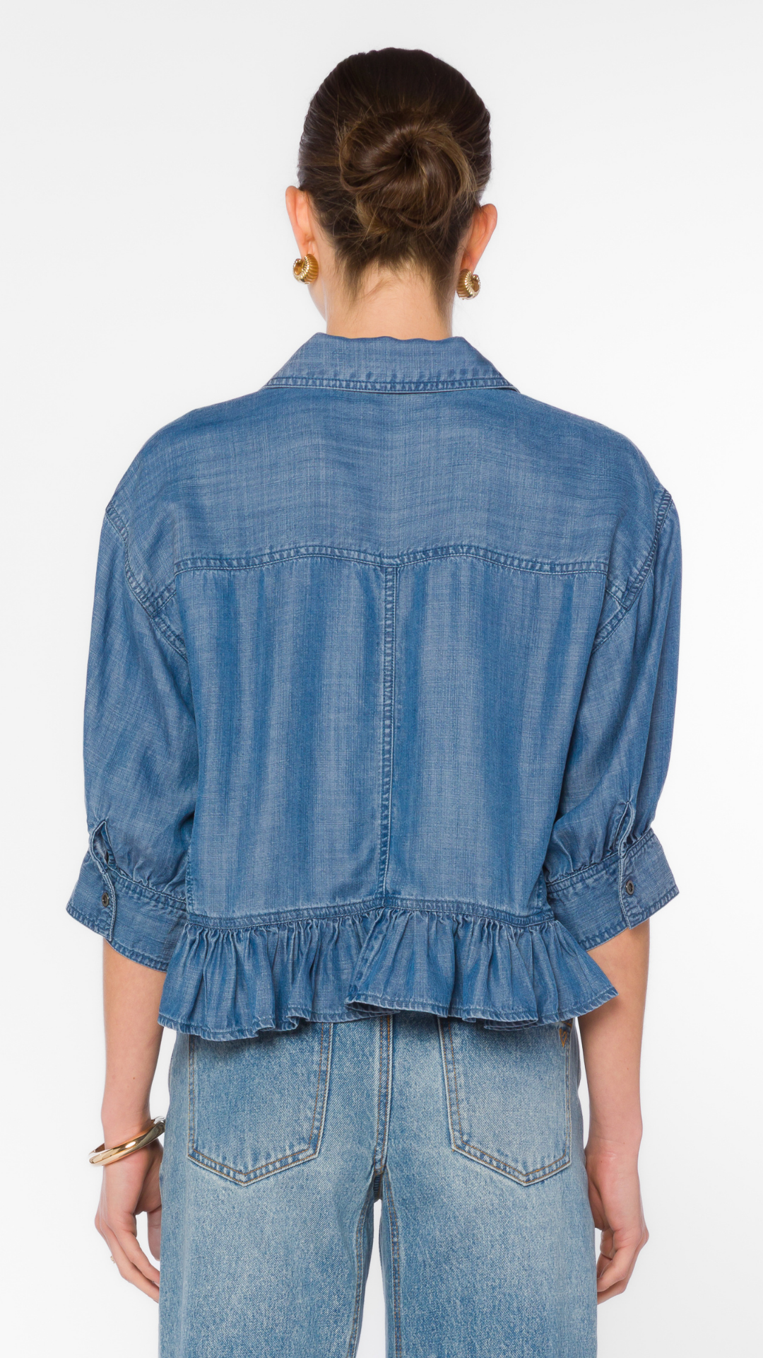Flowy Peplum Tencel Top